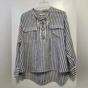 Madewell Terrace Lace Up Long sleeve Shirt - A84